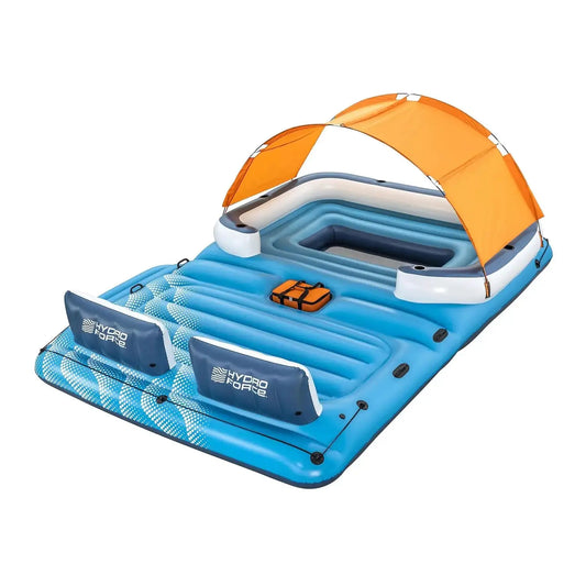 Inflatable Lounger | 6 Person Capacity | Customizable Lake Float | Large