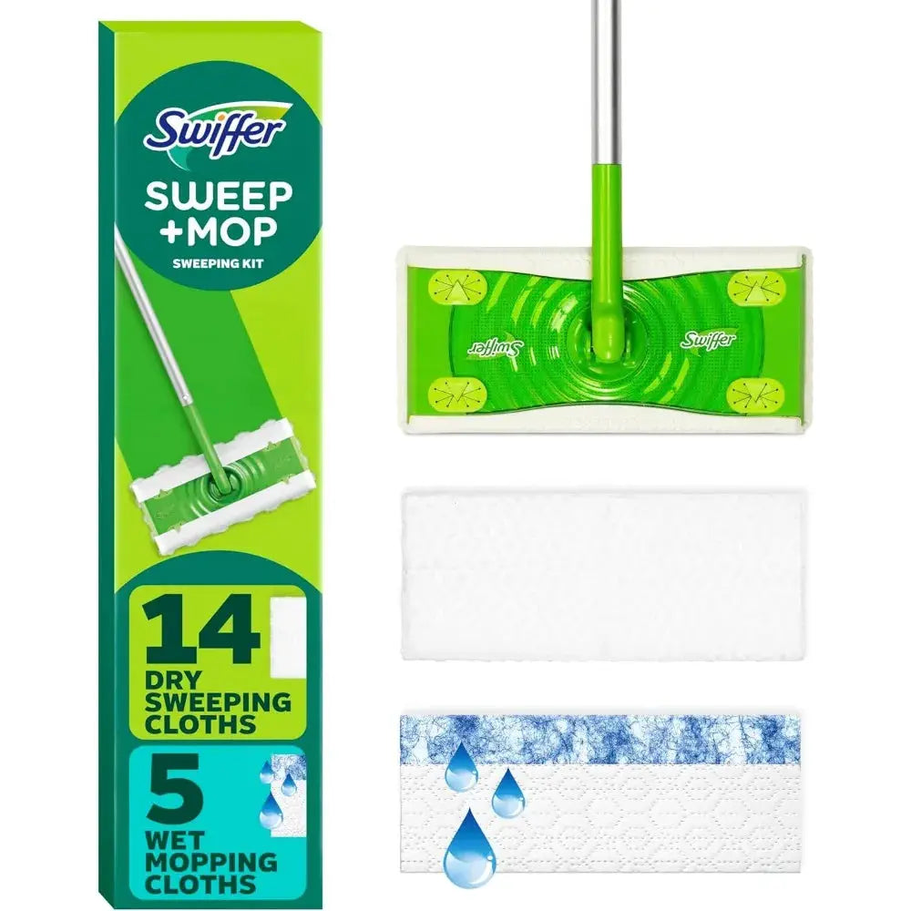 Sweeper 2-in-1 Mops for Floor Cleaning, Dry and Wet Multi Surface Floor Cleaner, Sweeping and Mopping Starter Kit, Includes 1 Mop + 19 Refills, 20 Piece Set from PriceLows™