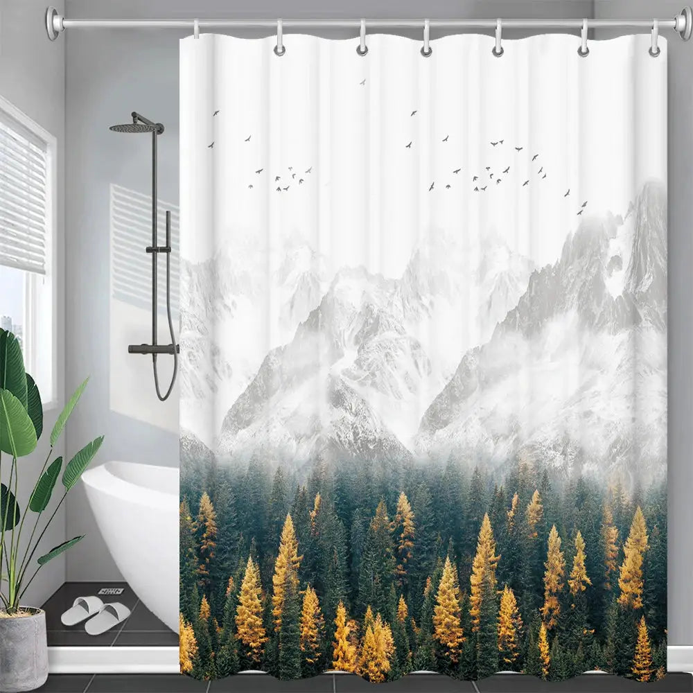 Tropical Leaves Palm Tree Bird Animals Pattern Shower Curtains Bathroom Curtain Waterproof Frabic Bath Bathroom Curtains from PriceLows™