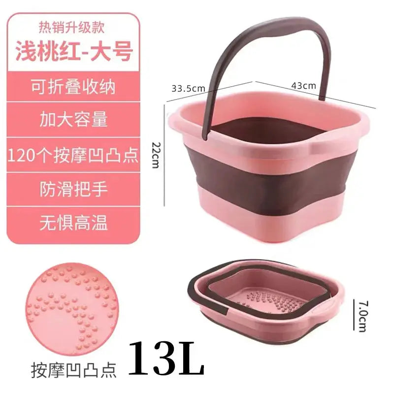 Portable Foot Soaking Tub | Deep Foldable Basin | Compact Home Spa | Large Capacity