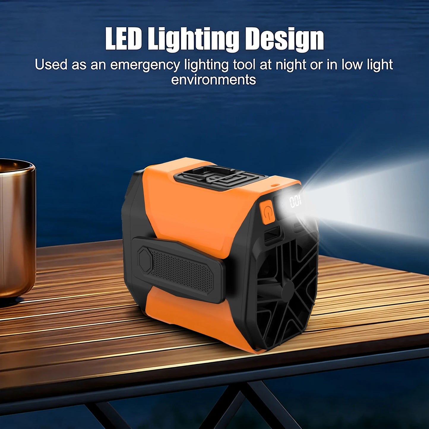 Neck Fan | Phone Charging | LED Light | Outdoor Working