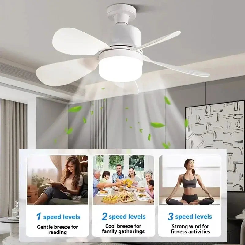 Ceiling Fan With Light 2-In-1 | 16 Inch | Remote Control | E27 Socket Dimmable