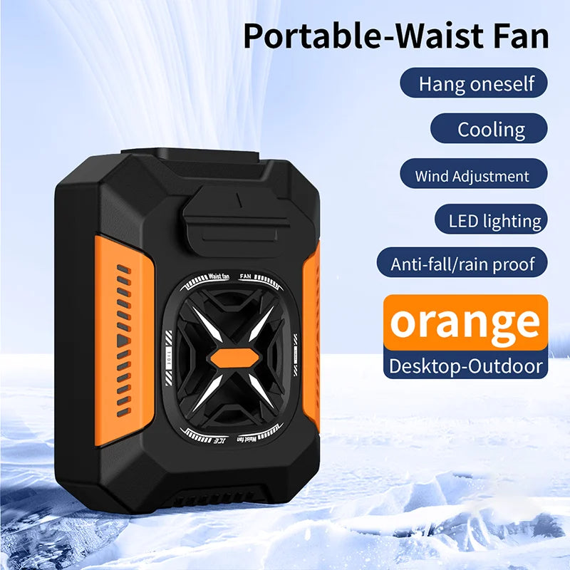 Neck Fan | 5000mAh Battery | 3 Speed | Wearable Clip Belt