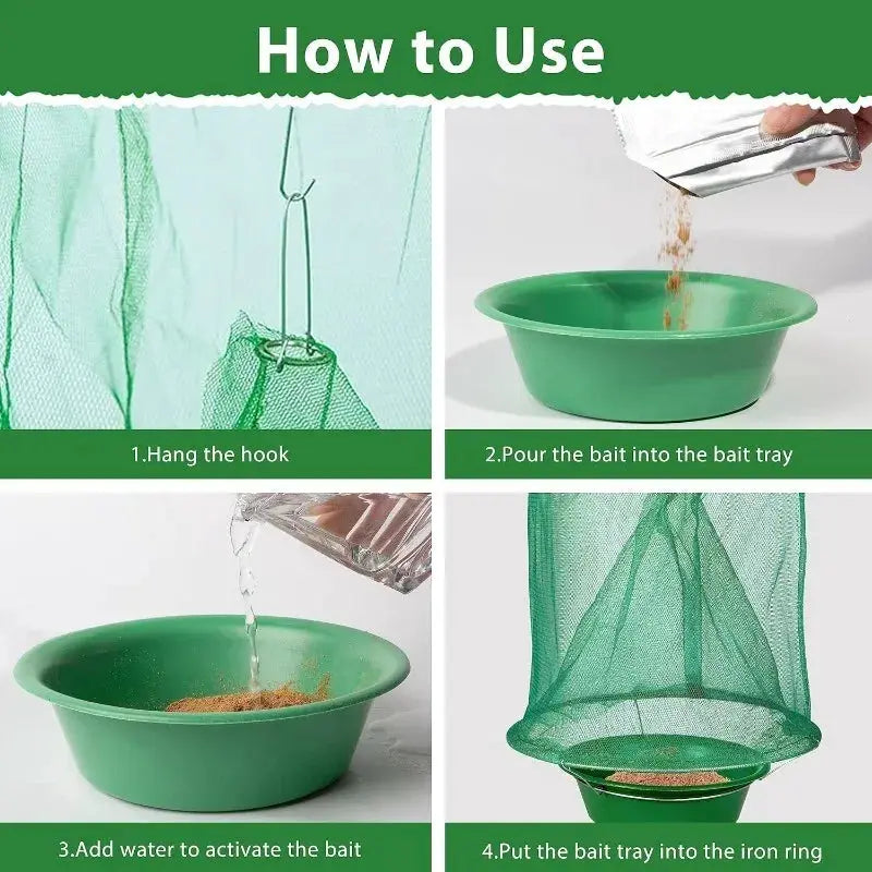 Outdoor Fly Traps Reusable Hanging Insect Catcher Mesh Cage Orchard Farm Flying Trap Repellent Garden Pest Catchers Control Tool from PriceLows™