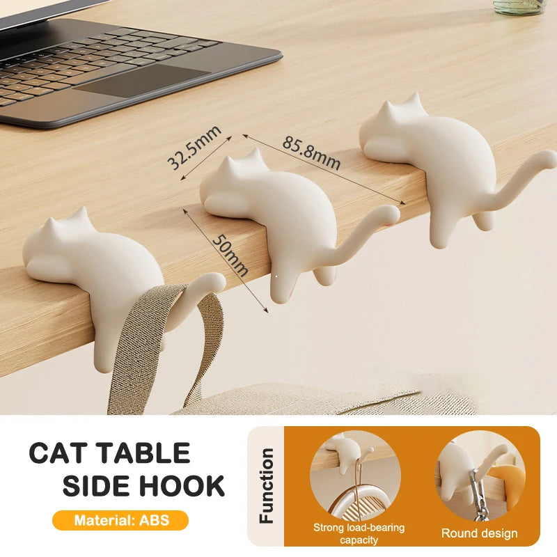 Cute Cat Bag Hook Portable Table Hook Handbag Backpack Organizer Holder for Home Office Desk Side Decor Travel Bag Hanger from PriceLows™