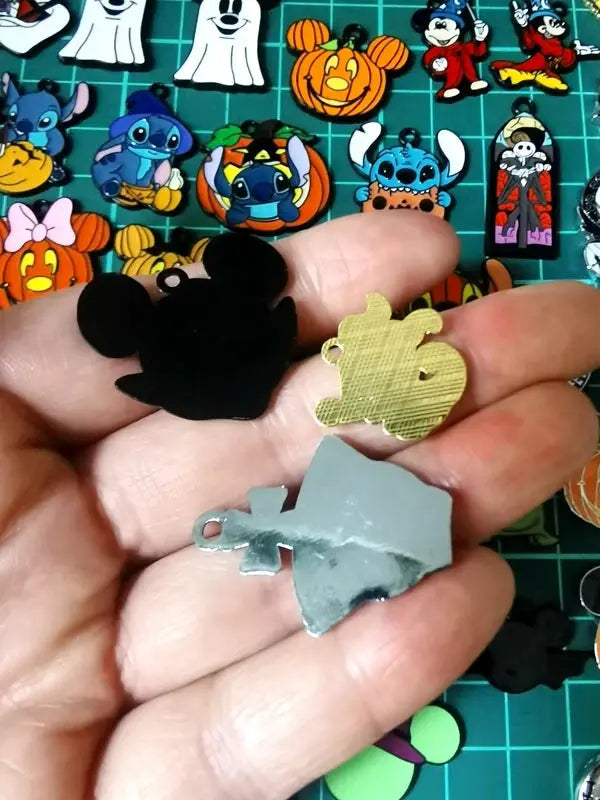 Halloween Pendant Charms | Metal Design | Cartoon Pattern | 10 Piece Set