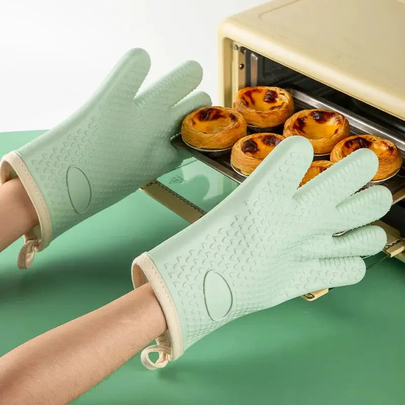 Silicone Oven Mitts | Heat Resistant | Non Slip Grip | 1 Pair