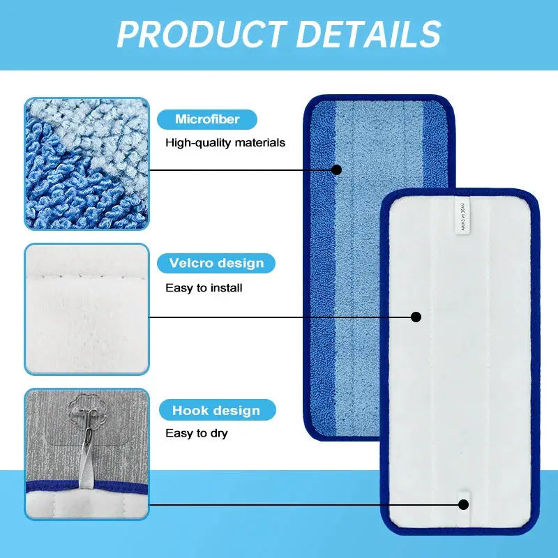 2PCS Reusable Mop Pads for Swiffer WetJet Microfiber Mop Refill Cloths Hardwood Floor Cleaning Reusable Replacements Pad from PriceLows™