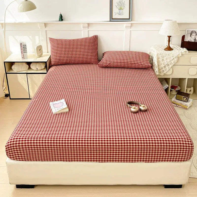 Pure Cotton Fitted Sheet Adults Kids Room Bedsheets Single/Twin/Queen/King Size Bed Cover простынь Soft Mattress Protector from PriceLows™