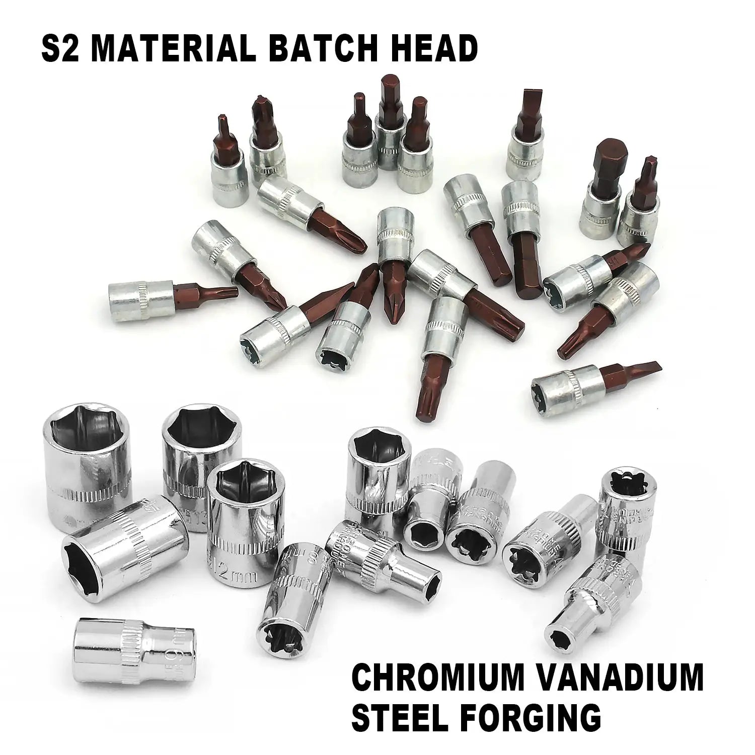 53pcs Drive Socket Set 1/4 inch Ratchet Wrench Set with Socket Metric Hex Bit Socket Set Mechanic Tool Kits for Hous Auto Repair from PriceLows™