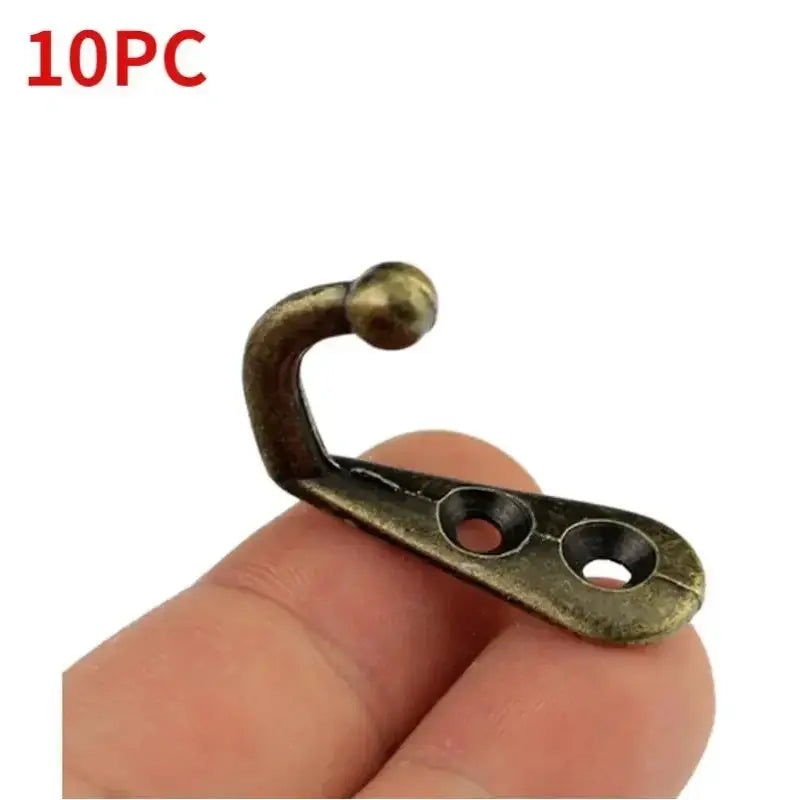 10pcs Vintage Coat Hooks W/Screws Wall Mounted Cast Antique Hook Door Robe Clothes Towel Keys Hangers for Bathroom Kitchen(Bronze) from PriceLows™