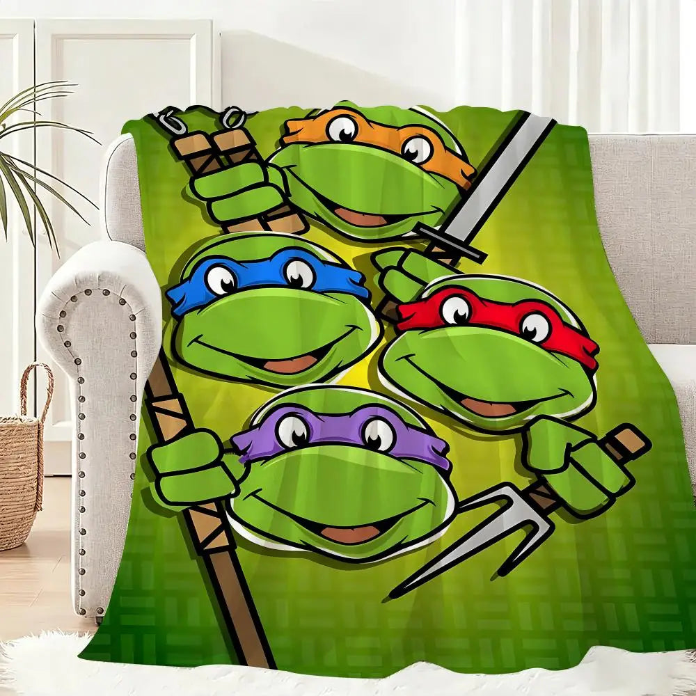 Mutant And Ninja Turtles Throw Blanket | Lightweight 240g | Polyester | One Size