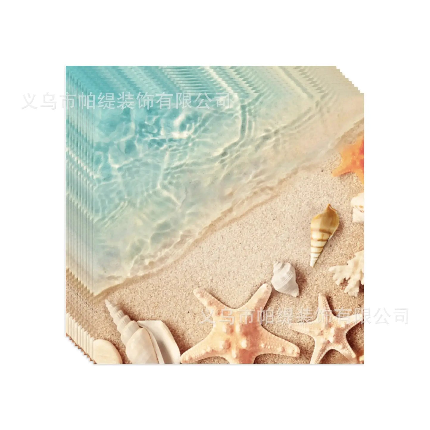 Wave Ripples Disposable Tableware | Sea Beach Theme | Paper Plates Cups