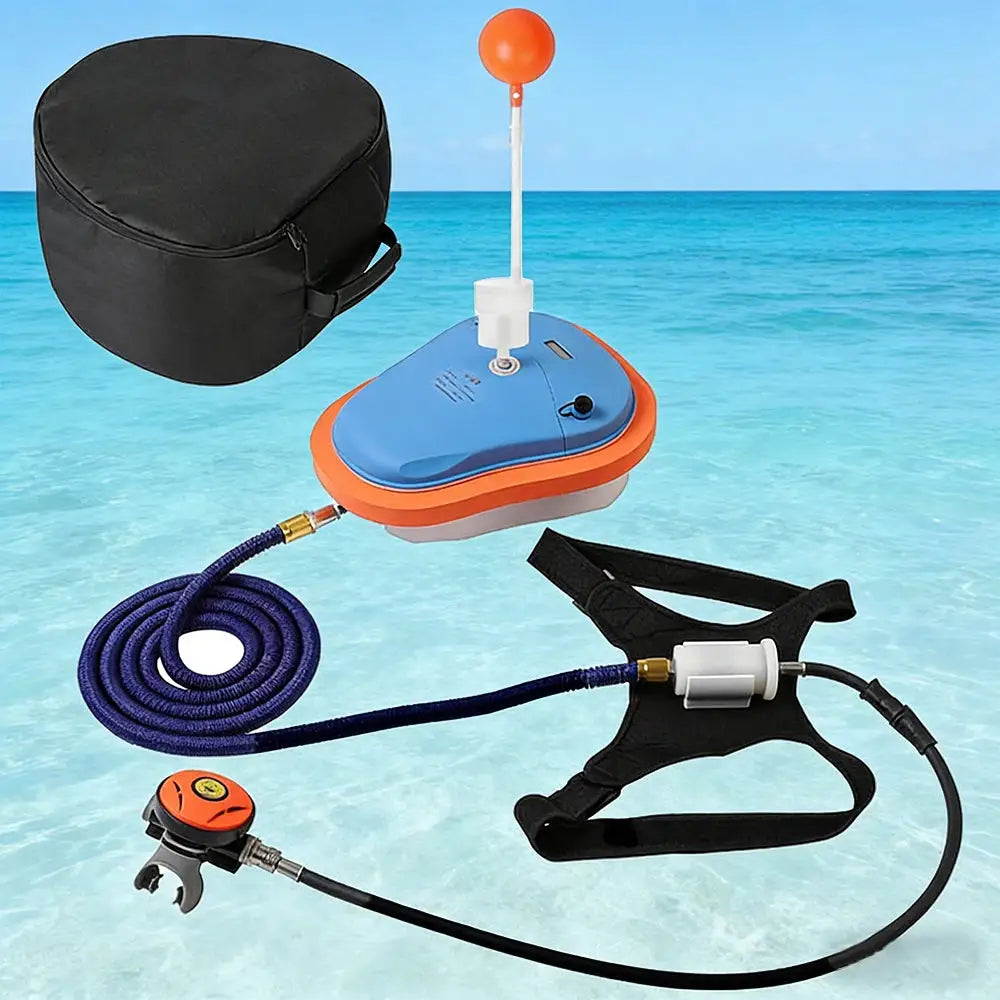 7M Deep Underwater Ventilator, Portable Scuba Diving Snorkel Equipment, Mobile Respirator for Snorkeling & Ice Diving, 1H from PriceLows™