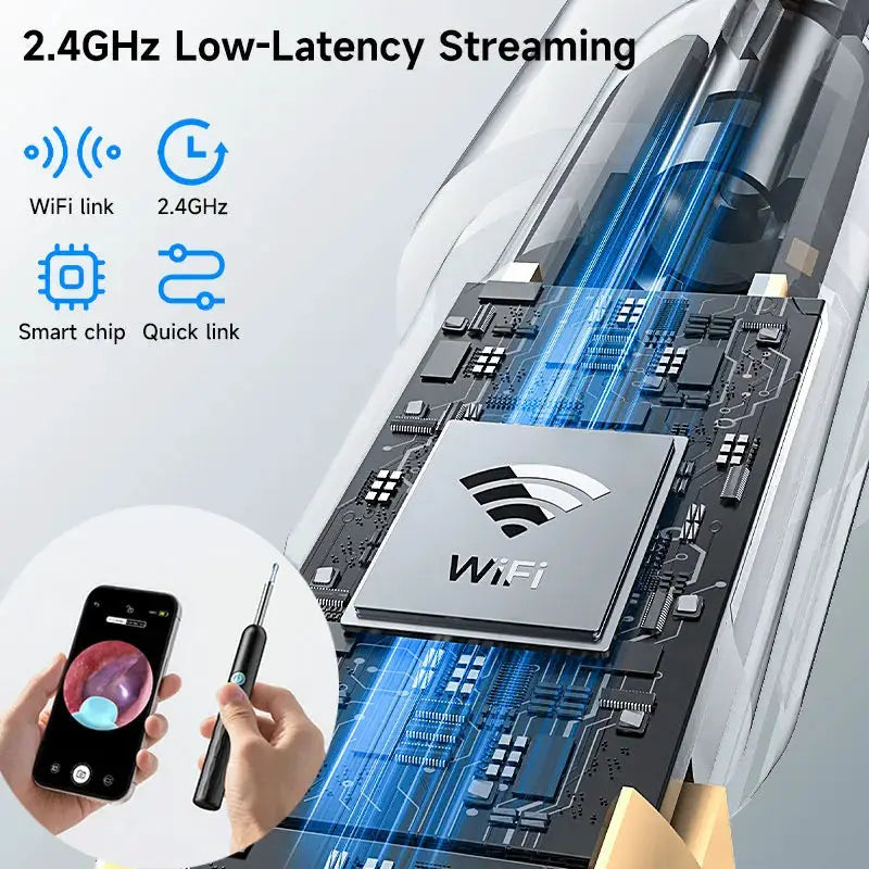 Visual Ear Cleaner Camera WIFI Ear Sticks Ear Picker Kits HD1080P 4.2mm Ear Endoscope 6LED Video Ear Wax Removal Ear Spoons Case from PriceLows™