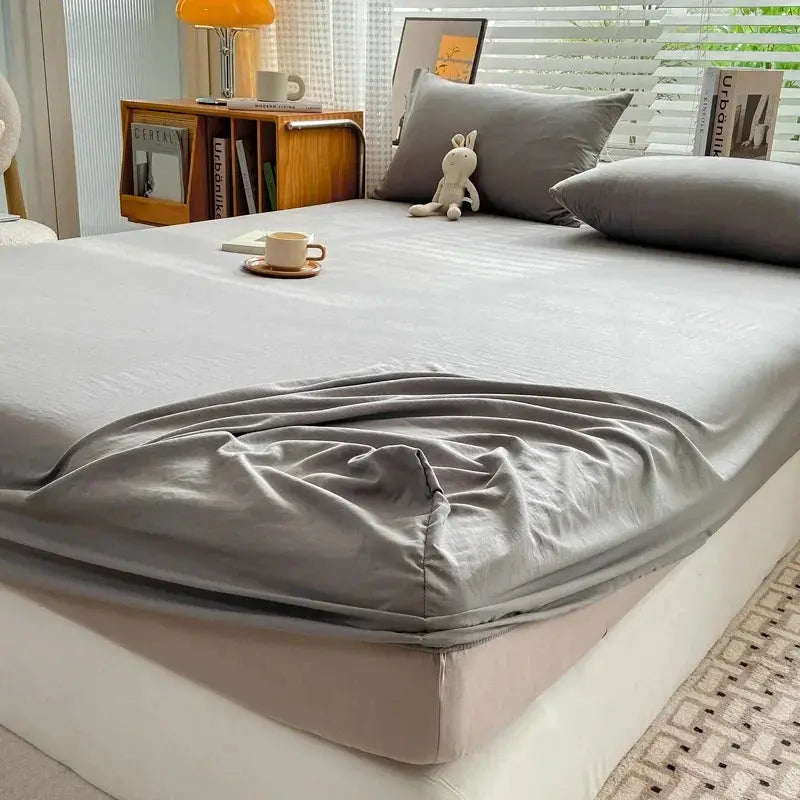 100% Cotton Fitted Bed Sheet With 360 Elastic Band Bedsheet Bedspread for Single Double King Queen Size Mattress Protector Cover from PriceLows™
