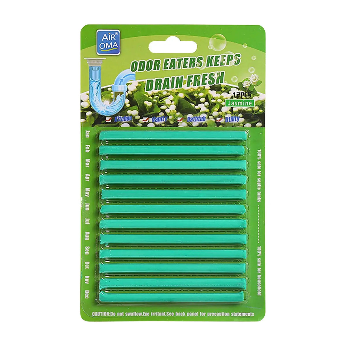 Drain Cleaner Sticks | Effective Clog Removal | Odor Neutralizer | 12 Count