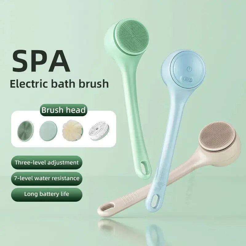 Electric Bath Scrubber | Dual Handle | Long Handle | One Size