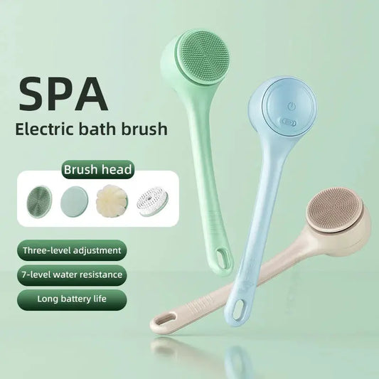Electric Bath Scrubber | Dual Handle | Long Handle | One Size