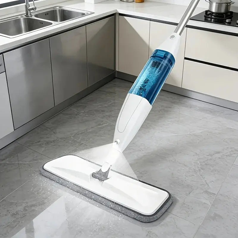 1 Set Spray Mop for Office Cleaning, Professional Commercial Floor Cleaner with 6 Reusable Pads, Efficient 360- Flexible Mop from PriceLows™