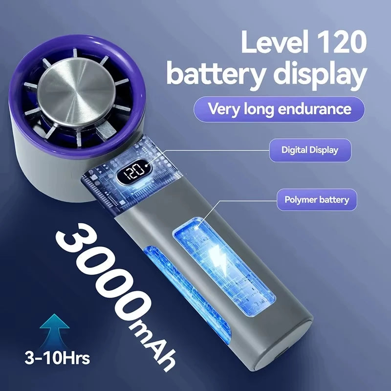 Xiaomi Mini Handheld Fan | 120 Speed | Bladeless Portable | Ice Mode