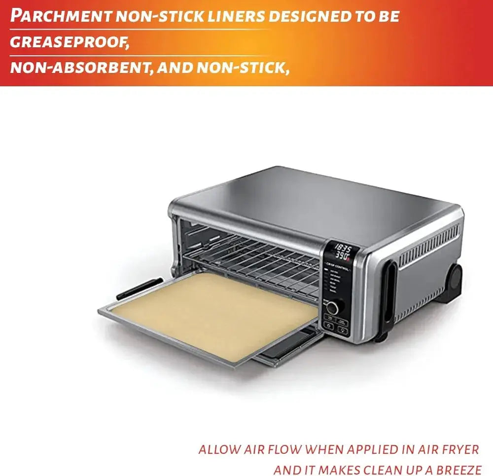 Air Fryer Parchment Paper Squares | 12 Inch | 100 Sheets | Unbleached
