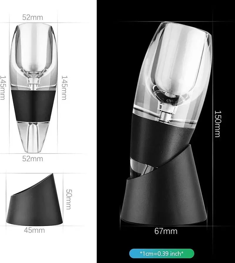 Wine Aerator Decanter Pourer with Vacuum Wine Stopper, Red Wine Air Aerator Set with Strainer, Base, Travel Bag from PriceLows™