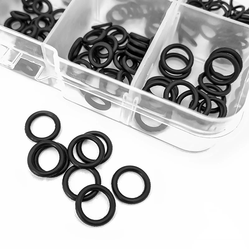 250Pcs Black EPDM O-Ring Set CS1/1.5mm OD3-8mm Ozone Resistance Acid Alkali Water & Friction Resistant for Industrial Use from PriceLows™