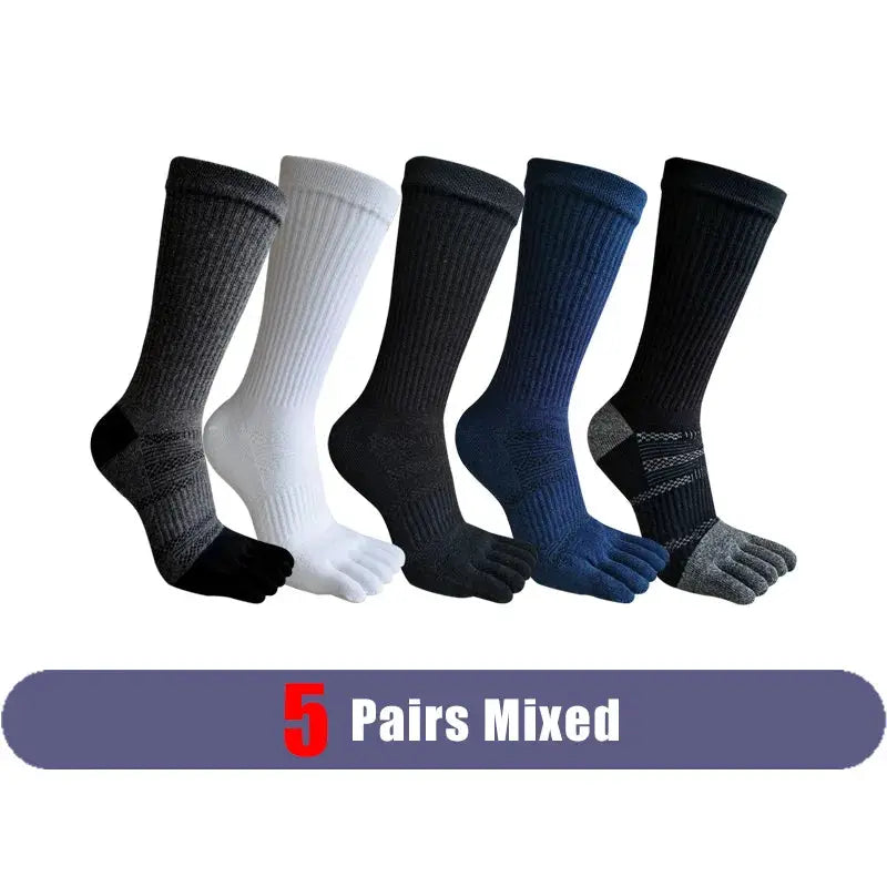 Compression Toe Socks | Cotton Blend | Crew Fit | Five Finger Design