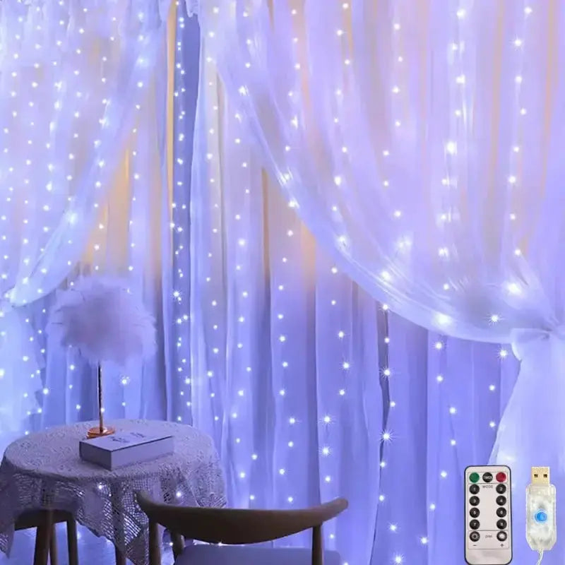 Curtain Garland Led String Lights Festival Christmas Decoration 8 Mode Usb Holiday Light For Bedroom Home Outdoor from PriceLows™
