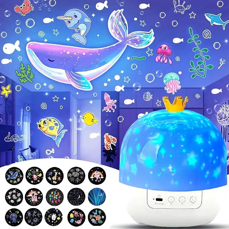 Night Light | Sky Projection | LED Bulbs Included | 15in1