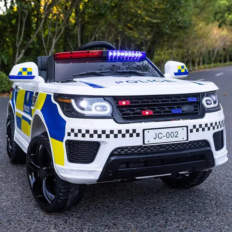 12V Load 30KG Big Size With Remote Control Children's Electric Four-wheel Rechargale Double drive Toy Battery Police Music Car from PriceLows™