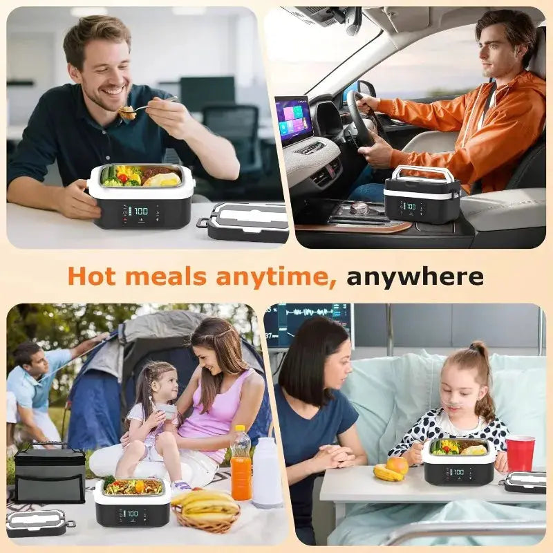 Portable Cordless Electric Lunch Boxes Automatic Self-Heating Food Warmer for Office School from PriceLows™