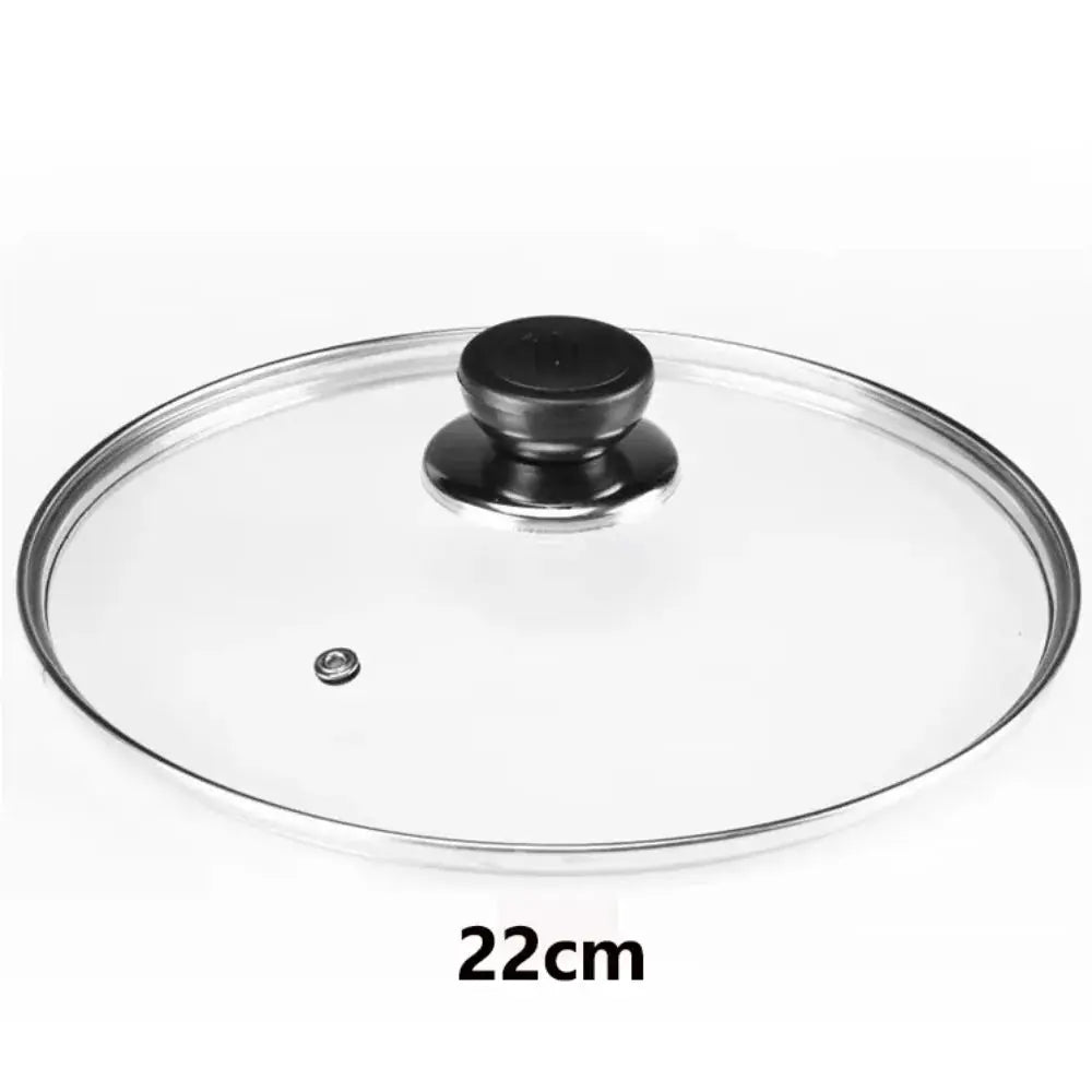 Tempered Glass Pot Lid | Stainless Steel Rim | Anti-Scalding | 12,14,16,18,20 cm