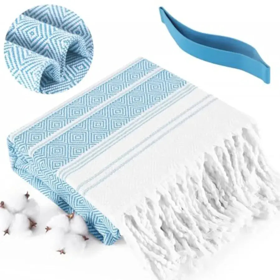 Oversized Turkish Beach Towels 74"x38" Thin Quick Dry Sand Free Pool Swim Bathing Towel Extra Large Blanket Adult Travel Essent from PriceLows™