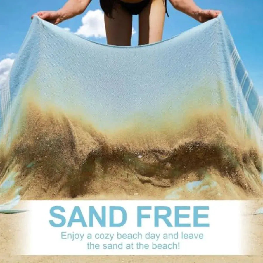 Oversized Turkish Beach Towels 74"x38" Thin Quick Dry Sand Free Pool Swim Bathing Towel Extra Large Blanket Adult Travel Essent from PriceLows™