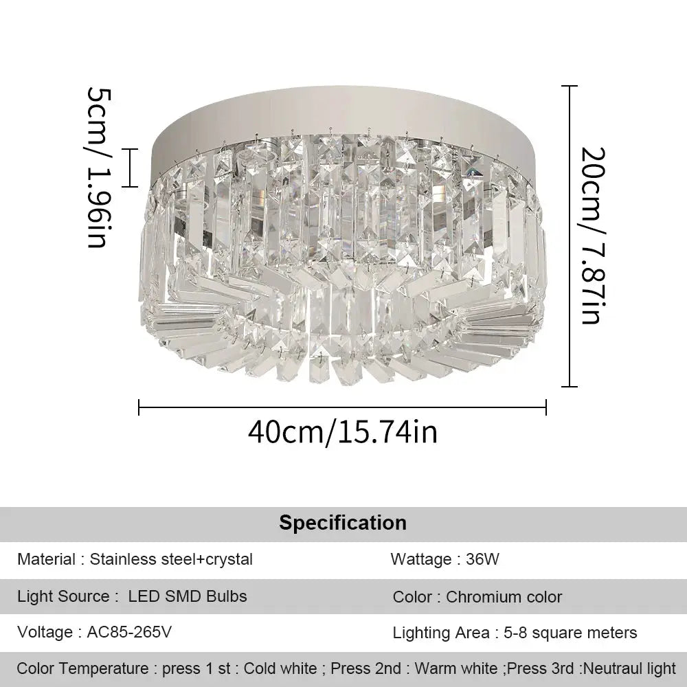 Crystal Ceiling Lamp Living Room Gold Luxury Modern Chandeliers Decoration Led Ceiling Lights Lighting Fixture Diameter 40 50cm from PriceLows™
