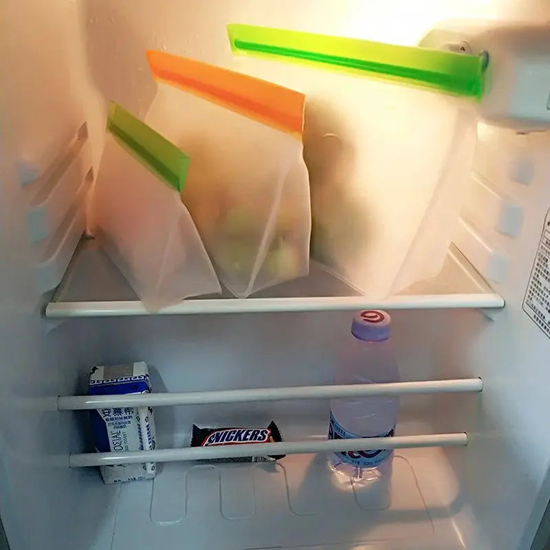 Reusable PEVA Food Bag | Freezer Safe | Leakproof | Stand Up