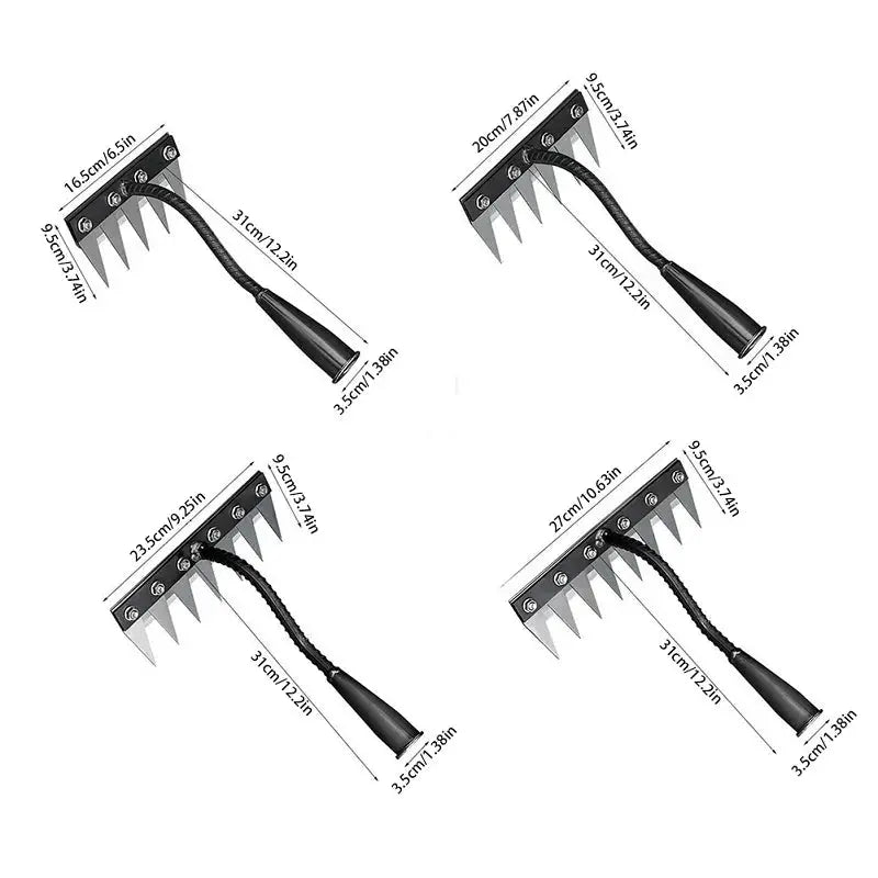 8/7/6/5teeth Garden Weeding Rake Heavy Duty Metal Gardening Hoe Weeding Rake Farm Tool for Gardening Weeding Loosening Soil Rake from PriceLows™