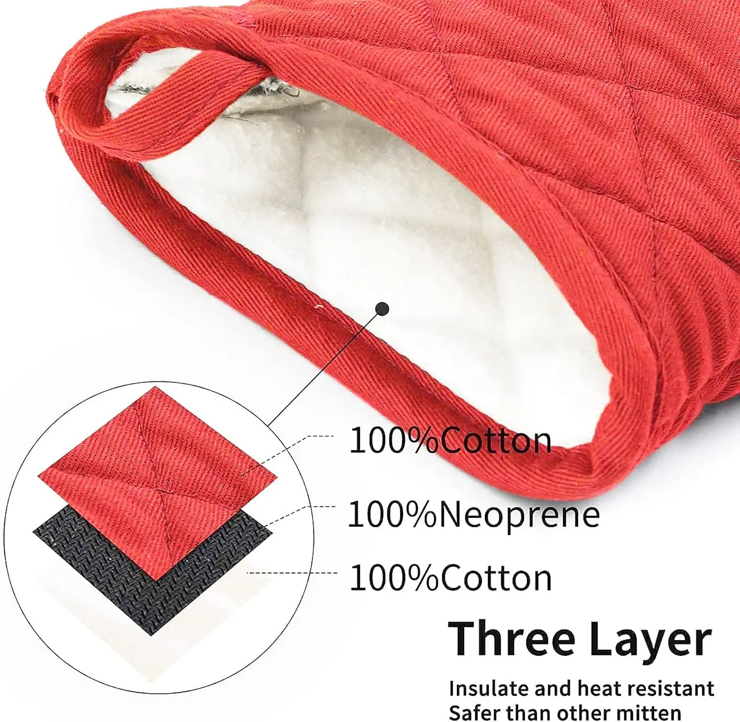 Oven Mitts | High Heat Resistant | Non Slip Grip | One Size