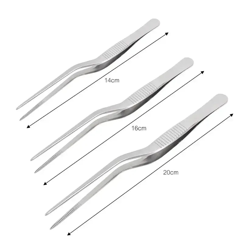 3/1Pcs Kitchen Tweezer Utensil BBQ Tweezer Food Clip Kitchen Bar Chief Tong Stainless Steel Portable for Picnic Barbecue Cooking from PriceLows™