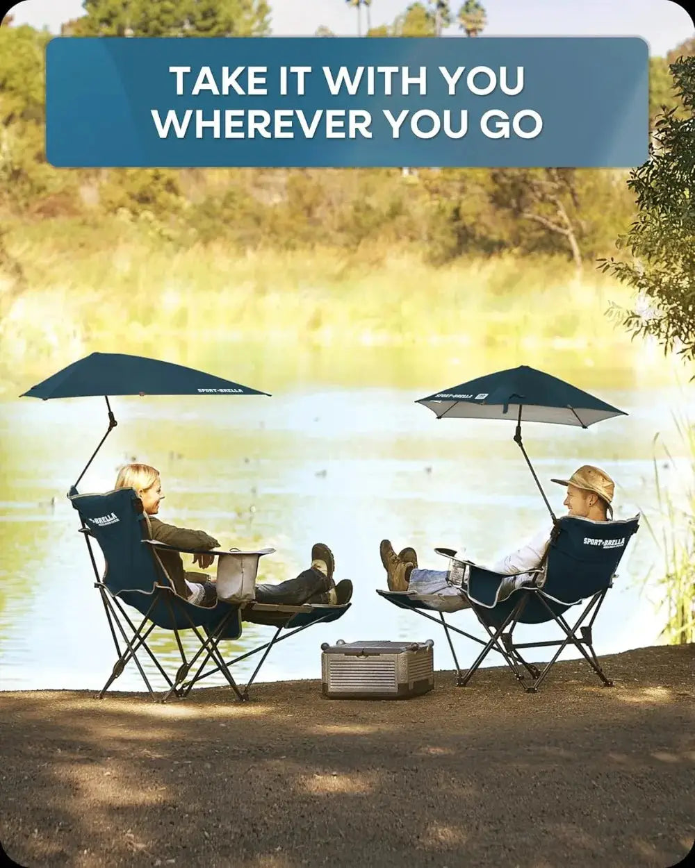 Reclining Beach Chair with Adjustable Canopy, Portable Folding Lounge Chair for Outdoor Sun Shade from PriceLows™