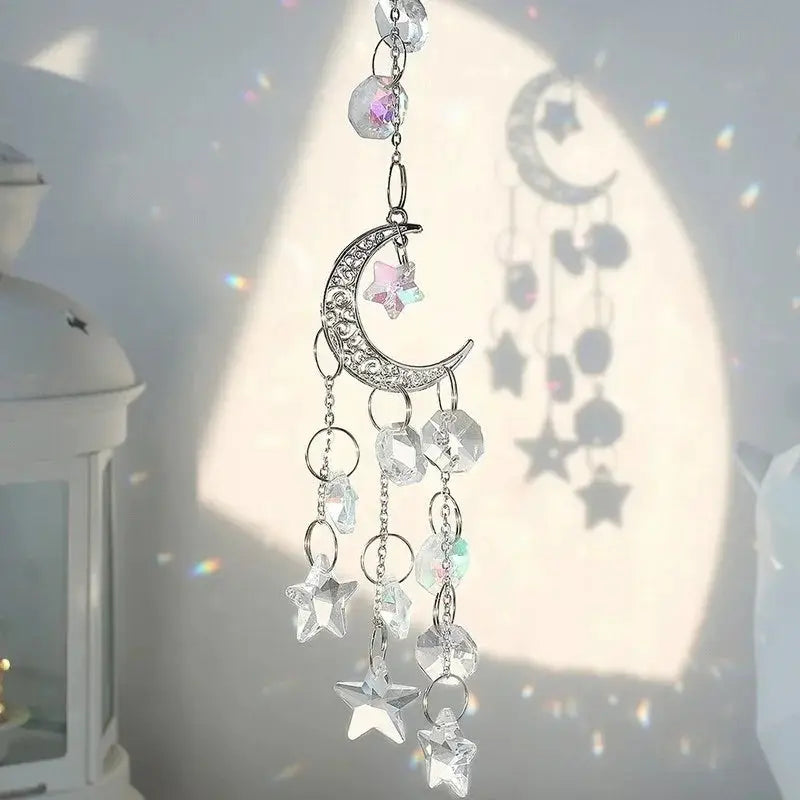 Crystal Rainbow Catcher Glass Light Wind Chimes Outdoor Art Hanging Pendant Home Decor Garden Prism Window Decoration Crafts from PriceLows™