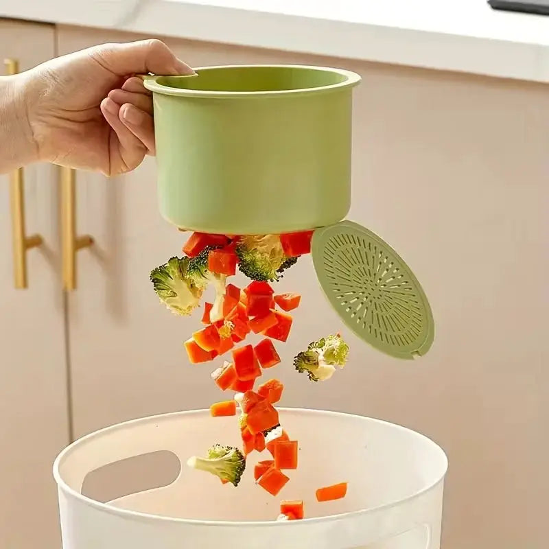 Press-Type Drain Basket: Food Strainer & Sink Organizer, Multi-Functional for Kitchen & Bathroom Use from PriceLows™