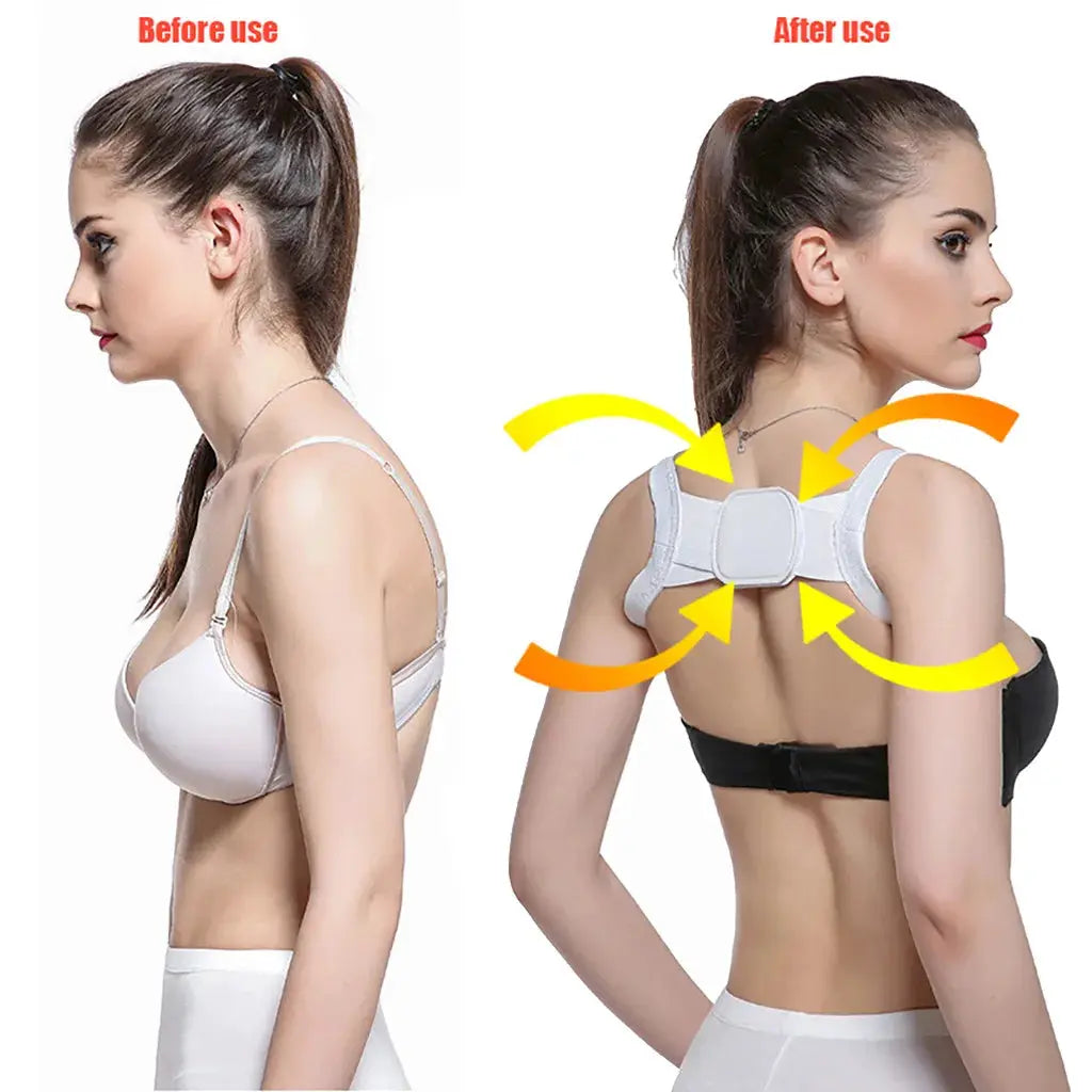 Posture Corrector Belt | Adjustable Cloth Support | Shoulder Lift | Free Size