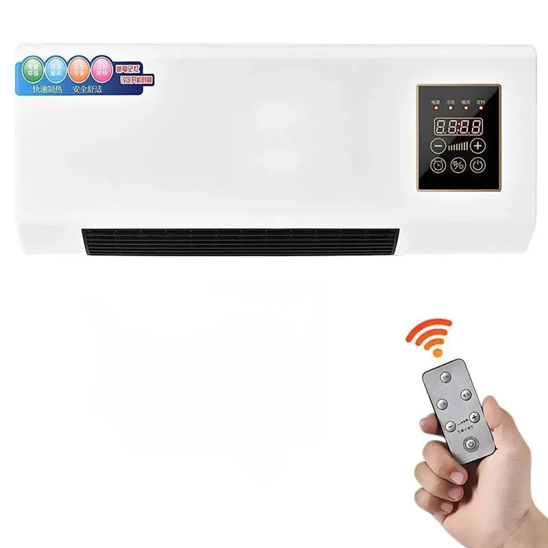 Electric Air Conditioner Fan Wall Mount Easy Temperature Timer Heating and Cooling Fan Space Heater Fan with Remote Control from PriceLows™