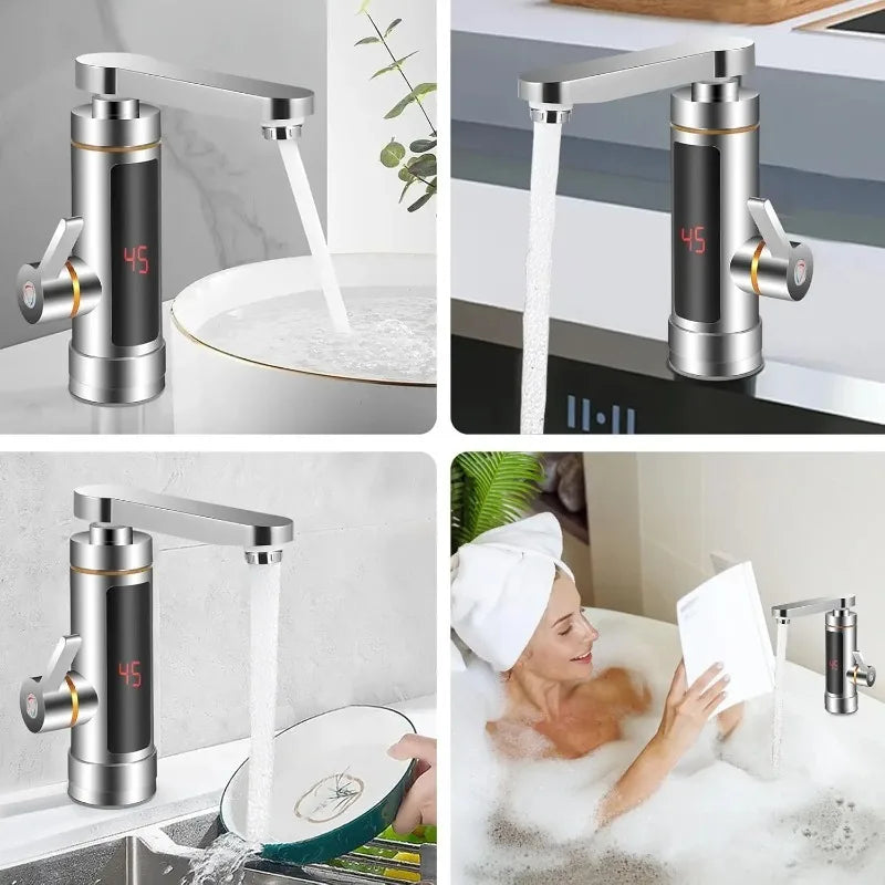 Electric Hot Water Tap | 3000W | LCD Display | 360 Degree Mixer