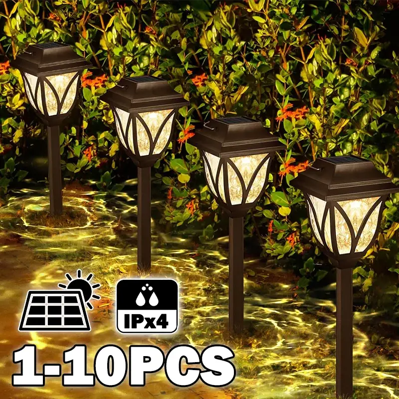 1-10Pack Solar Yard Lights Bright Lawn Lights Outdoor Waterproof Led Solar Pathway Lights Landscape Path Lights from PriceLows™