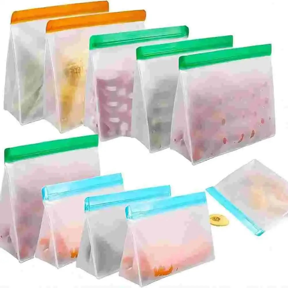 Reusable Silicone Food Bag | Leakproof | Freezer Safe | Multiple Sizes