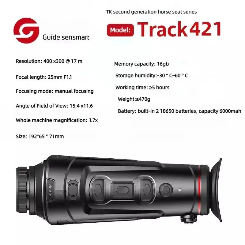 Guide TK421 Telescope Scope Thermal Night Vision Monocular Imaging 400x300 High Resolution Infrared Camera Hunting Monocular from PriceLows™